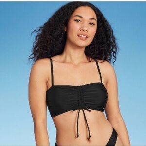 JUNIORS' Cinch-Front Bandeau Bikini Top -
Xhilaration - M